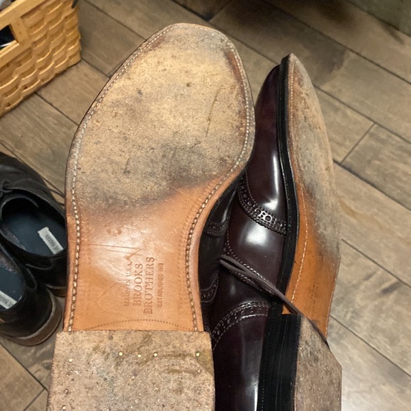 Alden x Brooks Bro. Color 8 Horween Shell Cordovan Wingtip Oxford 12 D - Picture 5 of 5